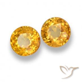 1.28 ct natürliche Mittelgold Saphir-Edelsteine, Runden, VVS-VS