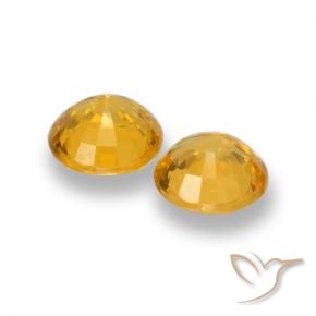 1.28 ct natürliche Mittelgold Saphir-Edelsteine, Runden, VVS-VS
