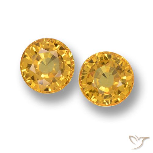 1.35ctw Natürlicher Dunkelgolden Saphir, Runden, VVS-VS