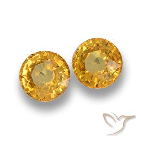 1.35 ct natürliche Dunkelgolden Saphir-Edelsteine, Runden, VVS-VS