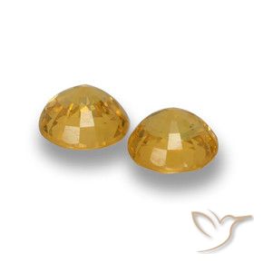 1.35 ct natürliche Dunkelgolden Saphir-Edelsteine, Runden, VVS-VS