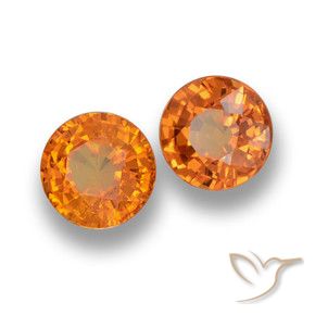 1.39 ct natürliche Mittelorange Saphir-Edelsteine, Runden, VVS-VS