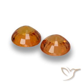 1.39 ct natürliche Mittelorange Saphir-Edelsteine, Runden, VVS-VS