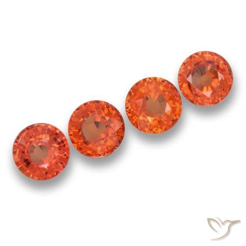 2.44 ct natürliche Intensives Rot Saphir-Edelsteine, Runden, VVS-VS