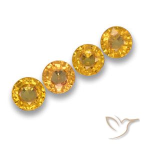2.15 ct natürliche Tiefes Goldorange Saphir-Edelsteine, Runden, VVS-VS