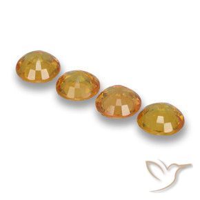 2.15 ct natürliche Tiefes Goldorange Saphir-Edelsteine, Runden, VVS-VS
