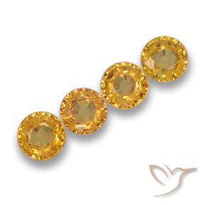 2.39 ct natürliche Mittel-Hellorange Saphir-Edelsteine, Runden, VVS-VS