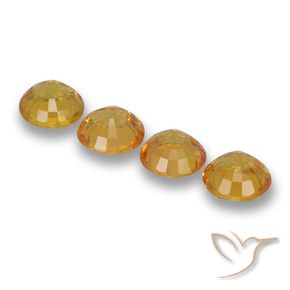 2.39 ct natürliche Mittel-Hellorange Saphir-Edelsteine, Runden, VVS-VS