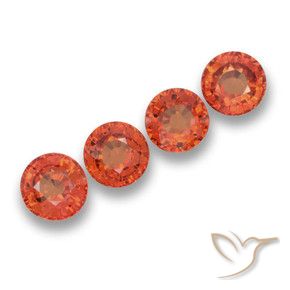 2.46 ct natürliche Mittelorange Saphir-Edelsteine, Runden, VVS-VS