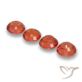 2.46 ct natürliche Mittelorange Saphir-Edelsteine, Runden, VVS-VS
