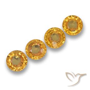 2.32 ct natürliche Dunkelorange-Gold Saphir-Edelsteine, Runden, VVS-VS