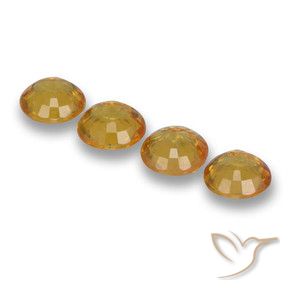2.32 ct natürliche Dunkelorange-Gold Saphir-Edelsteine, Runden, VVS-VS