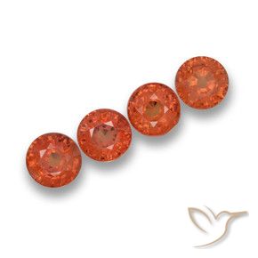 2.30 ct natürliche rötlich-orange Saphir-Edelsteine, Runden, VVS-VS