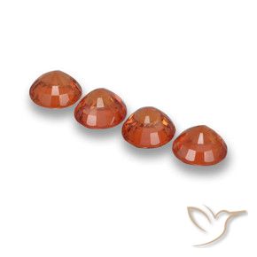 2.30 ct natürliche rötlich-orange Saphir-Edelsteine, Runden, VVS-VS