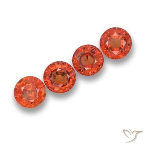 2.66 ct natürliche Warmes Orange Saphir-Edelsteine, Runden, VVS-VS