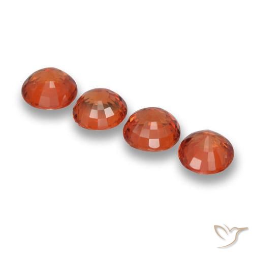 2.66 ct natürliche Warmes Orange Saphir-Edelsteine, Runden, VVS-VS