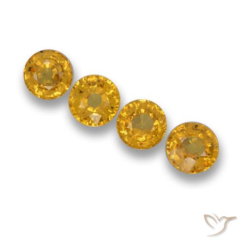 2.40ctw Natürlicher Tiefes Goldorange Saphir, Runden, VVS-VS