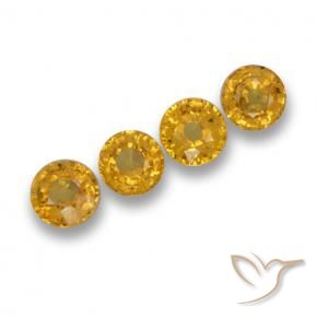 2.40 ct natürliche Tiefes Goldorange Saphir-Edelsteine, Runden, VVS-VS