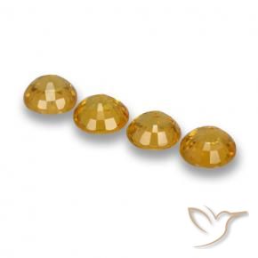 2.40 ct natürliche Tiefes Goldorange Saphir-Edelsteine, Runden, VVS-VS