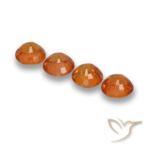 2.67 ct natürliche tieforange Saphir-Edelsteine, Runden, VVS-VS