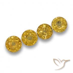 2.79 ct natürliche Dunkel gelb Saphir-Edelsteine, Runden, VVS-VS