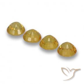 2.79 ct natürliche Dunkel gelb Saphir-Edelsteine, Runden, VVS-VS