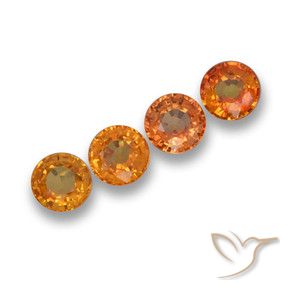 2.35 ct natürliche hellorange Saphir-Edelsteine, Runden, VVS-VS