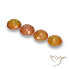 2.35 ct natürliche hellorange Saphir-Edelsteine, Runden, VVS-VS