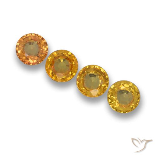 2.17ctw Natürlicher gold-orange Saphir, Runden, VVS