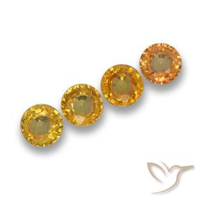 2.17 ct natürliche gold-orange Saphir-Edelsteine, Runden, VVS