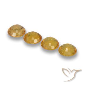 2.17 ct natürliche gold-orange Saphir-Edelsteine, Runden, VVS
