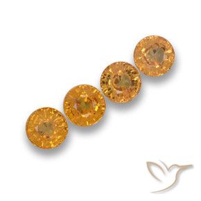 2.11 ct natürliche Honig-orange Saphir-Edelsteine, Runden, VVS-VS