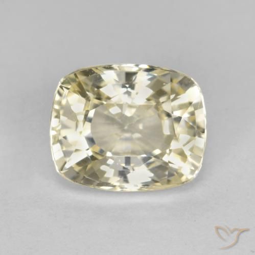 9,17 ctw natürlicher hellgelb Saphir, Kissen, VVS-VS