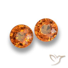 1.23 ct natürliche Gelblich-orange Saphir-Edelsteine, Runden, VVS-VS