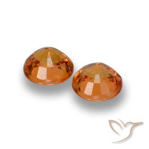 1.23 ct natürliche Gelblich-orange Saphir-Edelsteine, Runden, VVS-VS