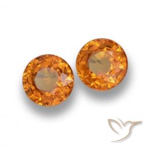 1.23 ct natürliche Mittelorange Saphir-Edelsteine, Runden, VVS-VS