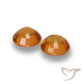 1.23 ct natürliche Mittelorange Saphir-Edelsteine, Runden, VVS-VS