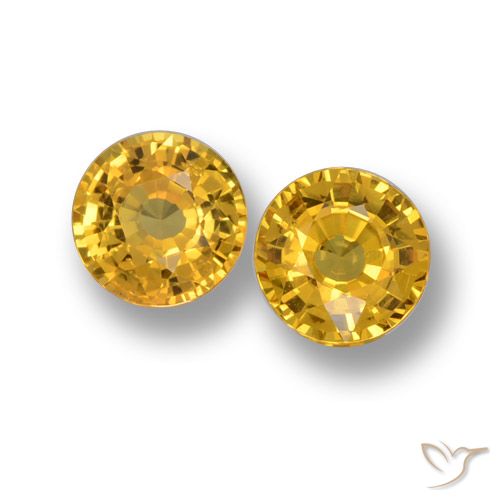 1.14ctw Natürlicher Golden Saphir, Runden, VVS-VS