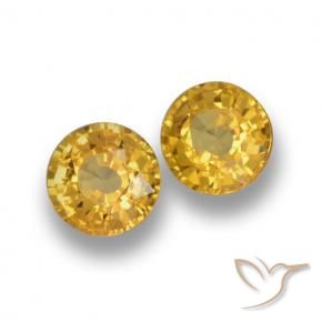 1.14 ct natürliche Golden Saphir-Edelsteine, Runden, VVS-VS