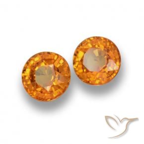 1.11 ct natürliche Mittelorange Saphir-Edelsteine, Runden, VVS-VS