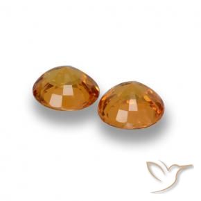 1.11 ct natürliche Mittelorange Saphir-Edelsteine, Runden, VVS-VS