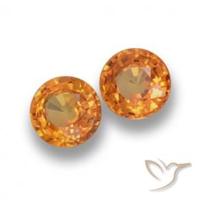 1.18 ct natürliche Mittelorange Saphir-Edelsteine, Runden, VVS-VS