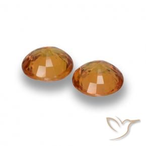 1.18 ct natürliche Mittelorange Saphir-Edelsteine, Runden, VVS-VS