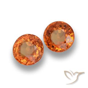 1.25 ct natürliche Mittelorange Saphir-Edelsteine, Runden, VVS-VS