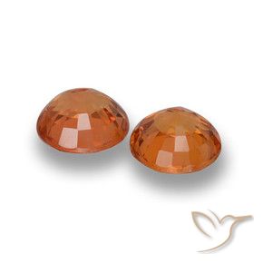 1.25 ct natürliche Mittelorange Saphir-Edelsteine, Runden, VVS-VS