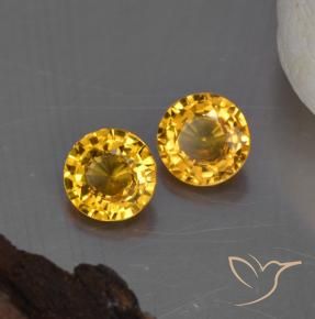 1.07 ct natürliche gold-orange Saphir-Edelsteine, Runden, VVS