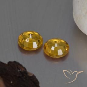 1.07 ct natürliche gold-orange Saphir-Edelsteine, Runden, VVS