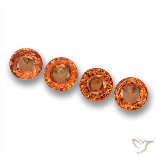 2.36ctw Natürlicher tieforange Saphir, Runden, VVS-VS