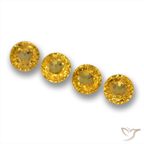 2.23ctw Natürlicher Dunkelgolden Saphir, Runden, VVS-VS