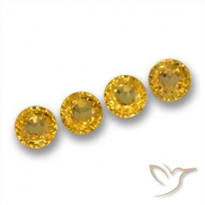 2.23 ct natürliche Dunkelgolden Saphir-Edelsteine, Runden, VVS-VS